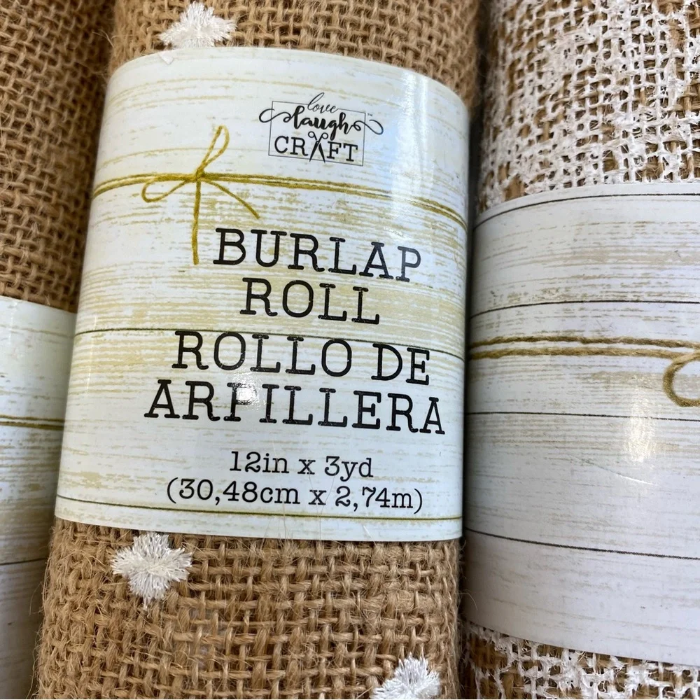 Craft Project Jute Burlap Floral Roll 12in x 3yd Bundle Set Tan Brown 46in X 2yd